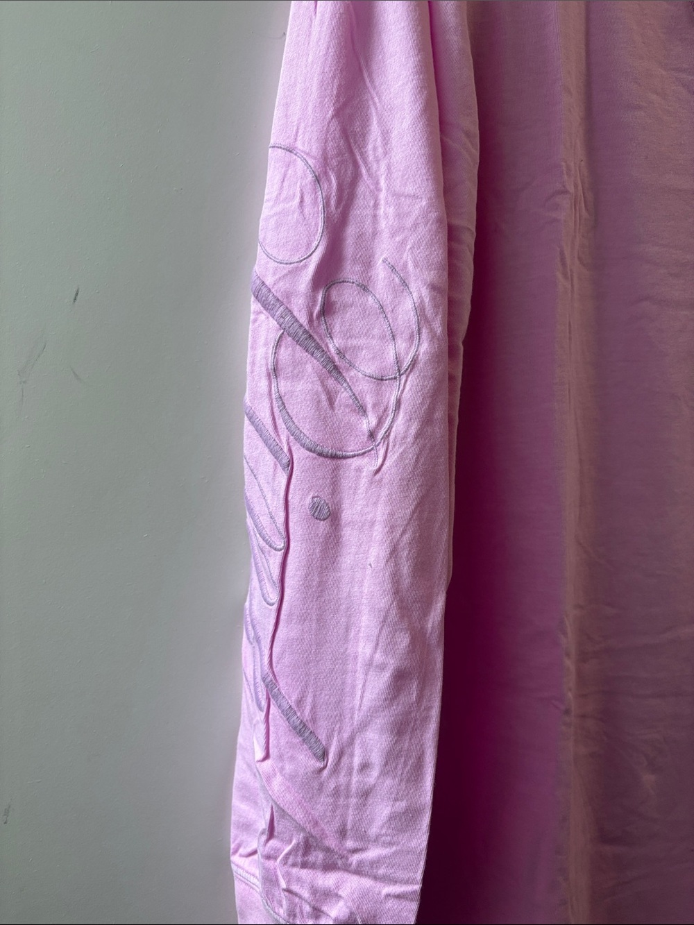 PINK Victoria's Secret washed lilac Crewneck Long Sleeve Tee - Picture 4 of 6